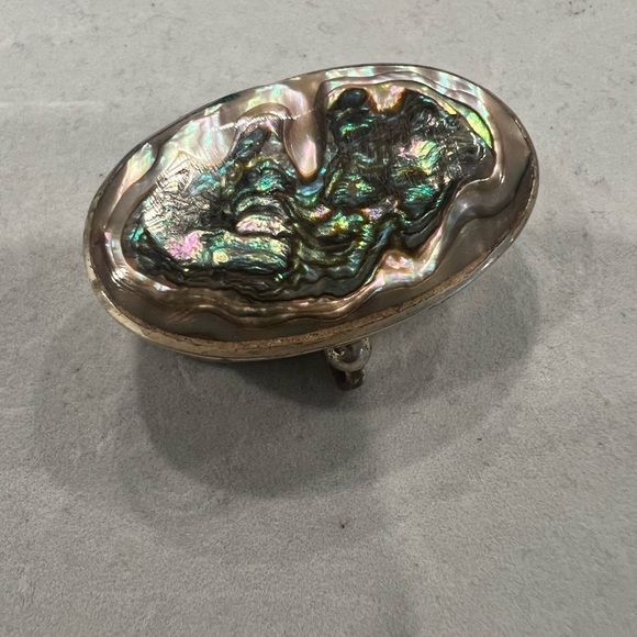 Mexico Silver & Abalone Pill Box - Picture 3 of 6